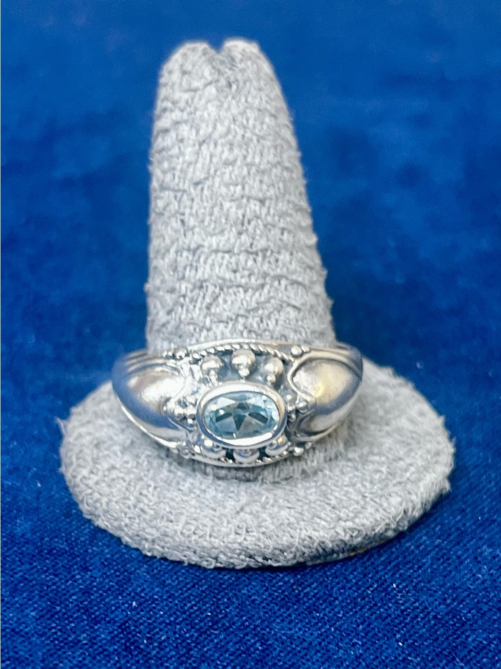 Sterling Silver Blue Topaz Accent Ring - Women's Jewelry